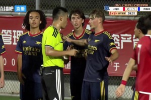 粱锦鸿点射破门，上海U17扳平阿森纳U17！