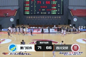 CUBAL三级联赛：厦门软件战胜四川文轩 龚书坦得26分 梁粤独得36分