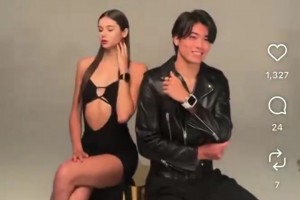 意大利超模！中村敬斗女友什么水平？