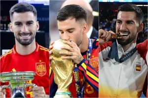 官方祝贺马竞球员巴埃纳：独揽世界杯、欧洲杯和奥运金牌殊荣
