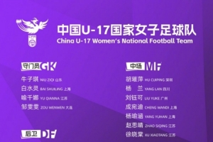 U17女子足球队集训名单公布：马晓旭担任队长；杨睿雪、牛子琪带领30名球员入选