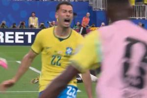 巴西2-1逆袭日本！马丁内利点球区边缘远射得分